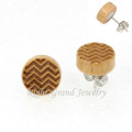 10mm Customized Wood Logo Epoxy Fake Stretcher Plugs